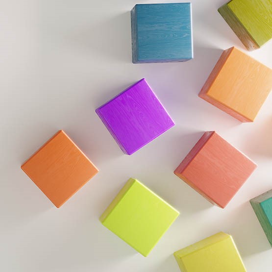 Abstract Multicolored Cubes